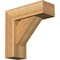 Ekena Millwork Traditional Block Rough Sawn Bracket w/ Offset Brace, Western Red Cedar, 6"W x 16"D x 16"H BKT0604X16X16TRA05RWR - alternate 1